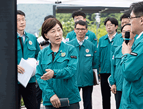 한화진 환경부장관, 홍수기 대비 섬진강댐 현장 점검