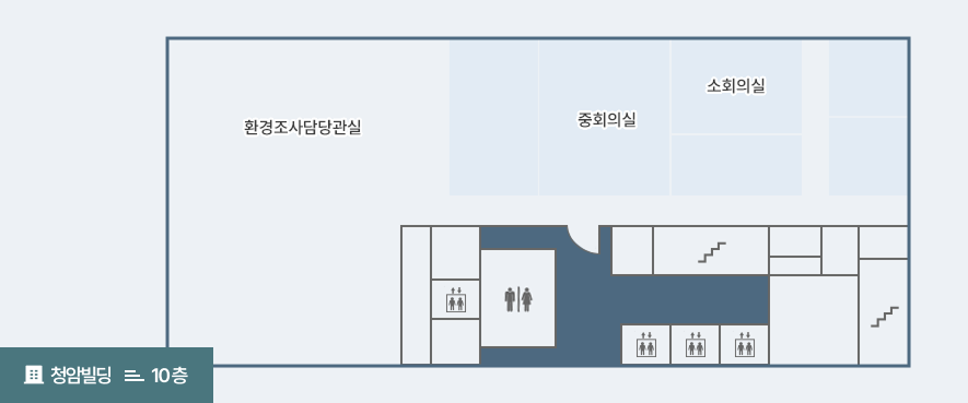 청암빌딩 10층 환경조사담당관실, 중회의실, 소회의실
